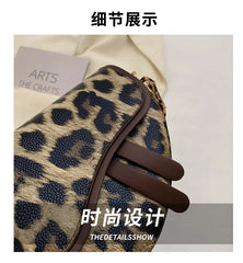 Leopard Print Handbags Tote Crossbody Shopping Bag