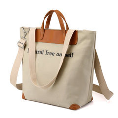 Letter Canvas Women Handbags Travel Outside Shopping Bag Leisure Tote Bag