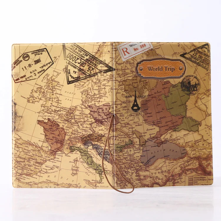 Lover Couple Passport Cover Hot Stamping Wedding Travel Holder