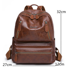 Women Leather Backpack Large Capacity Travel School Bags