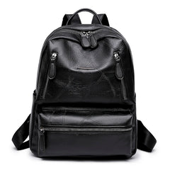 Women Leather Backpack Large Capacity Travel School Bags