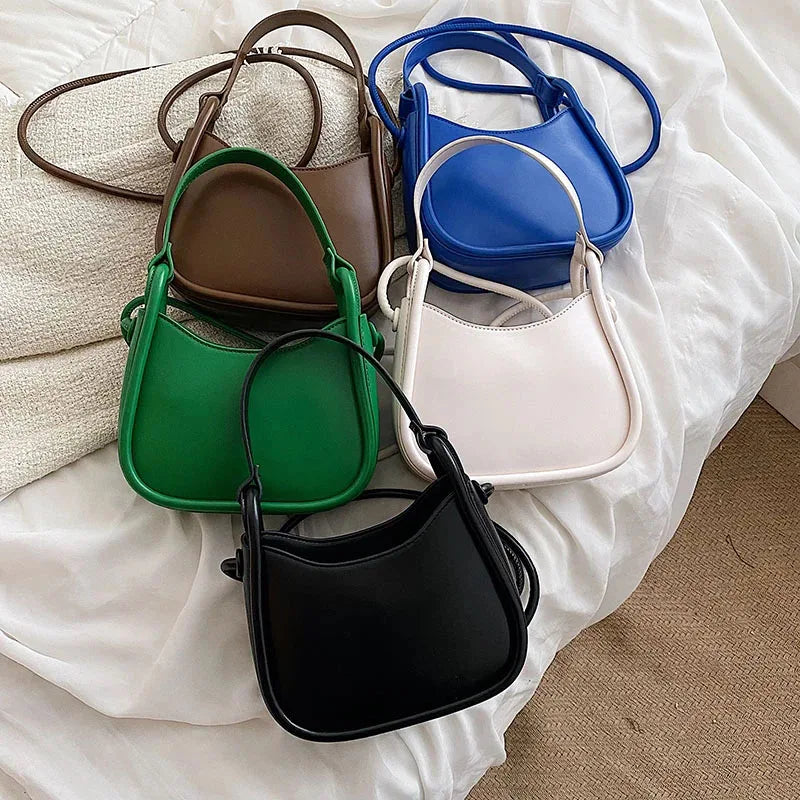 Women's Leather Crossbody Bag with Long Belt