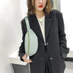 Women's PU Leather Waist Belt Bag Fanny Pack Shoulder Crossbody Chest Pack