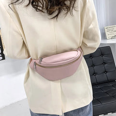 Women's PU Leather Waist Belt Bag Fanny Pack Shoulder Crossbody Chest Pack