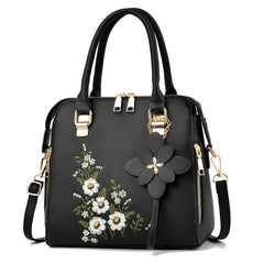 Embroidery Totes Bags Women Shoulder Bag Leather Hand Bags Ladies Crossbody Bag