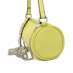 Women Leather Rhinestone Crossbody Bag Chain Shoulder Handbag Tote
