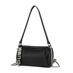 Women Leather Rhinestone Crossbody Bag Chain Shoulder Handbag Tote