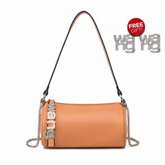 Women Leather Rhinestone Crossbody Bag Chain Shoulder Handbag Tote
