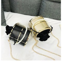 Women's Mini Bird Cage Crossbody Wallet Clutch Bag