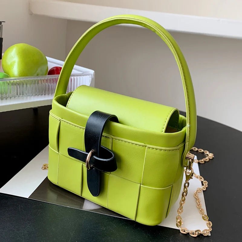 Women Plaid Crossbody Bag Flap Chain Shoulder Bags Lady Messenger Bag