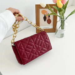 Quilted Chain Shoulder Bag Clutch Handbag