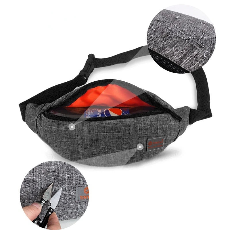 Canvas Hip Bag Functional Money Phone Belt Fanny Pouch