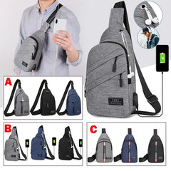 Men Women Nylon Waist Packs Sling Bag Crossbody Outdoor Sport Shoulder Chest