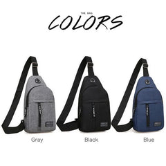 Men Women Nylon Waist Packs Sling Bag Crossbody Outdoor Sport Shoulder Chest