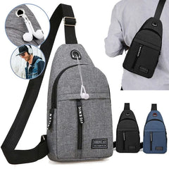 Men Women Nylon Waist Packs Sling Bag Crossbody Outdoor Sport Shoulder Chest