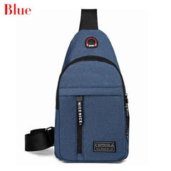 Men Women Nylon Waist Packs Sling Bag Crossbody Outdoor Sport Shoulder Chest