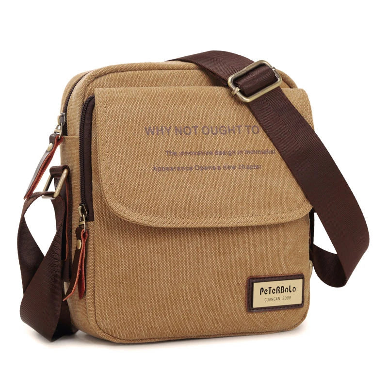 Men Canvas Messenger Bag Vintage Shoulder Bags High Casual Small Bags