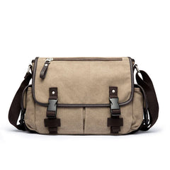 Men Casual Retro School Cross Body Bags Male Vintage Leisure Canvas Business Mes