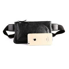Men Waist Bag Fanny Pack PU Leather Bag Belt Purse Small Purse