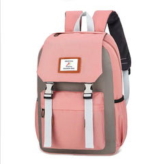 Men Women Canvas Backpacks Large Capacity Unisex Patchwork Softback