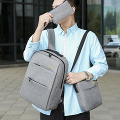 Men's Waterproof Laptop Backpack w/ USB Charging