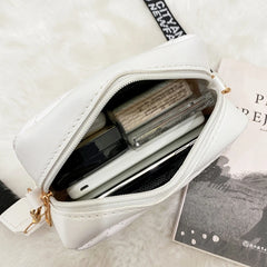 Lingge Embroidery Camera Shoulder Bag, Women