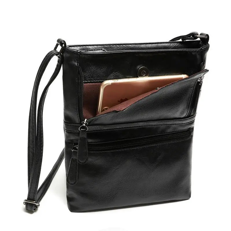 Vintage Leather Messenger Bag Shoulder Bag Crossbody Bags for Women
