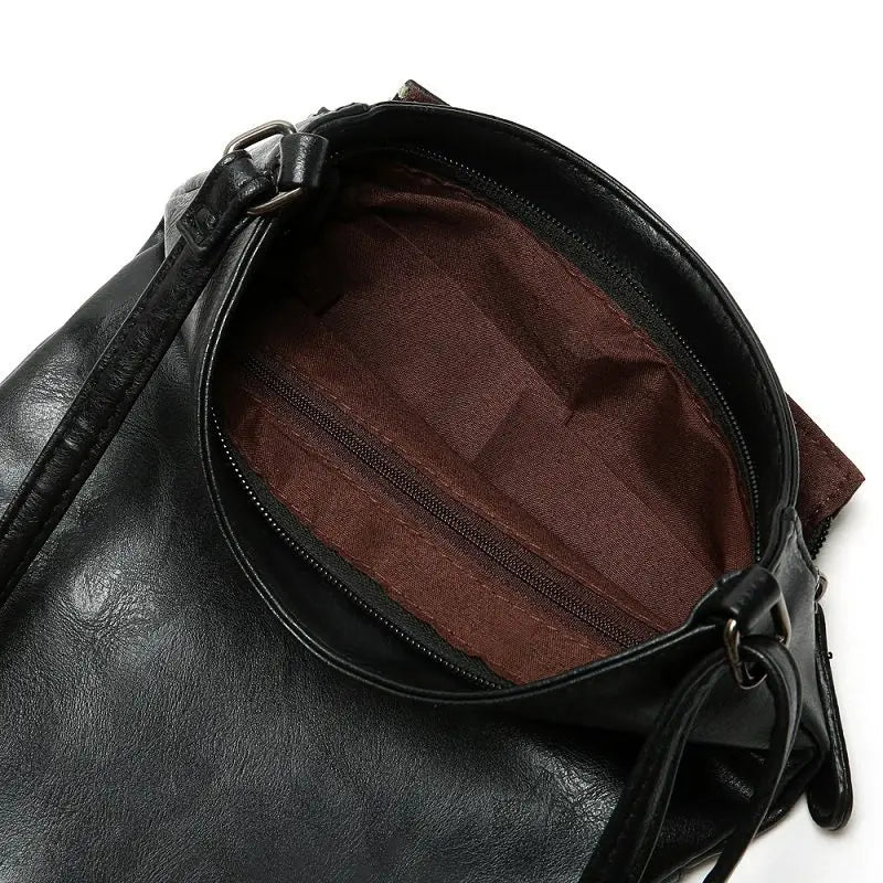 Vintage Leather Messenger Bag Shoulder Bag Crossbody Bags for Women
