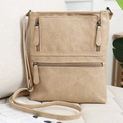 Vintage Leather Messenger Bag Shoulder Bag Crossbody Bags for Women