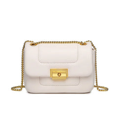Mini Chain Shoulder Bag Lock Women Crossbody Bags High PU Leather