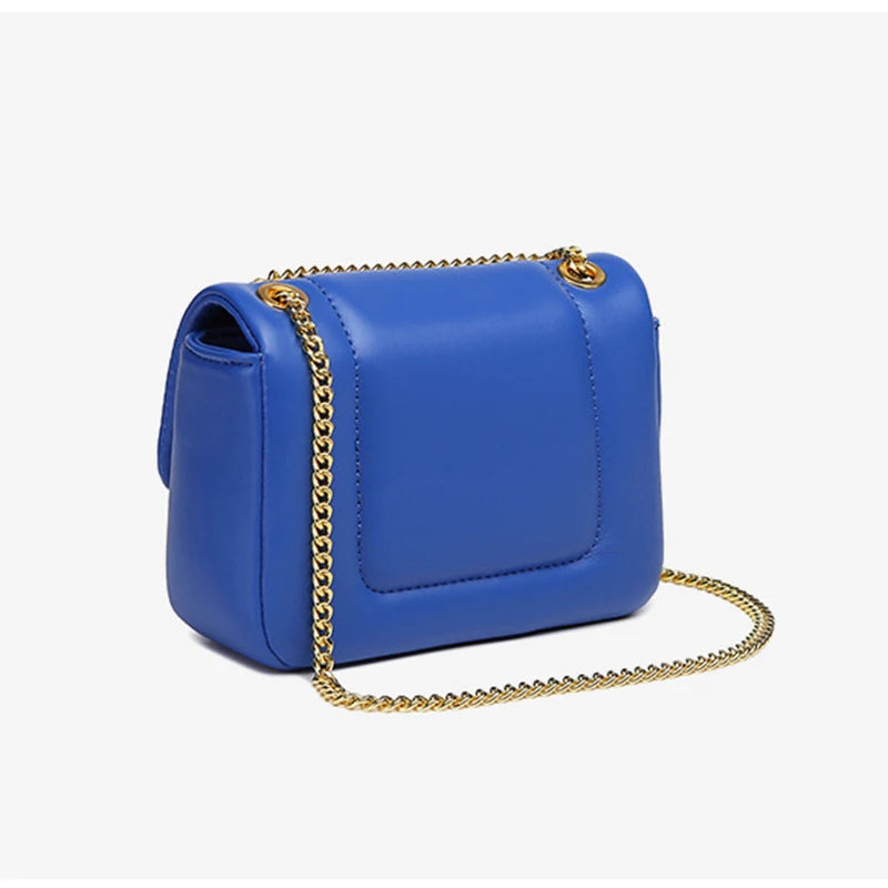 Mini Chain Shoulder Bag Lock Women Crossbody Bags High PU Leather