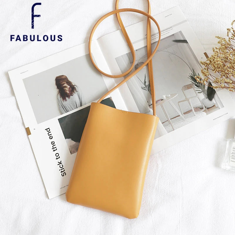 Mini Pu Women Crossbody Phone Bags Messenger Bag Pure Mobile Phone Bags Pouch