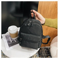 Mini Nylon Backpack for Teen Girls Small School Bag Rucksack