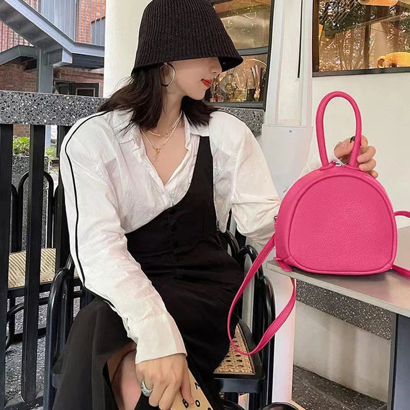 Mini PU Leather Women's Backpack Girls School Shoulder Handbag