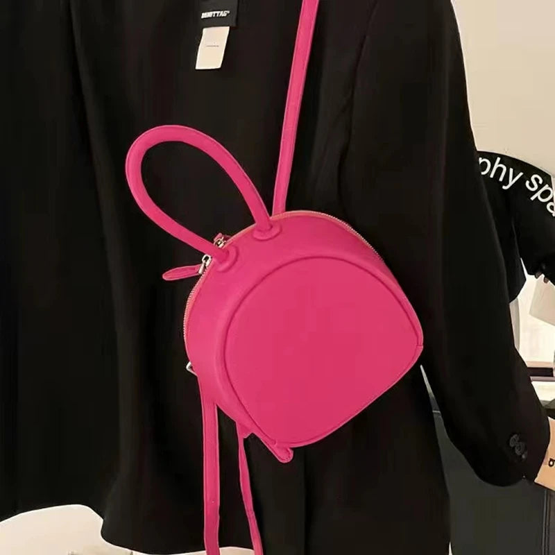Mini PU Leather Women's Backpack Girls School Shoulder Handbag