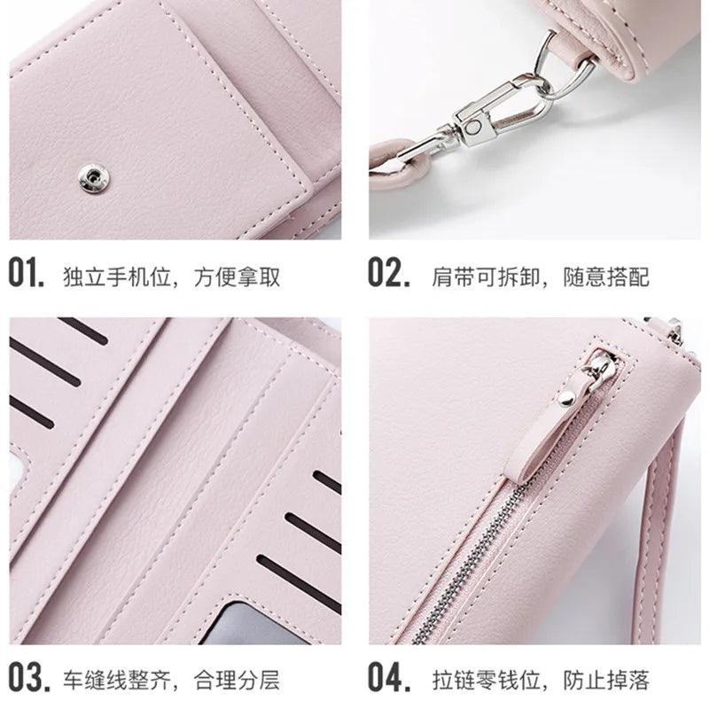 Ms. PU Leather Diagonal Bag Multifunctional Mobile Phone Small Bag