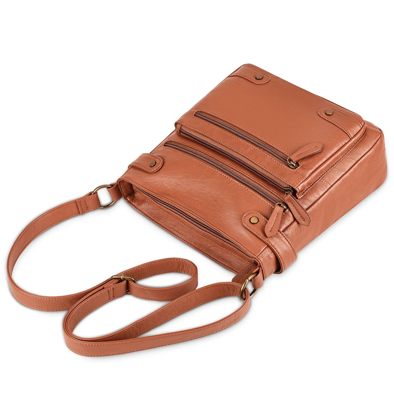 PU Leather Shoulder Bag Female Messenger Bag Small Square Bag