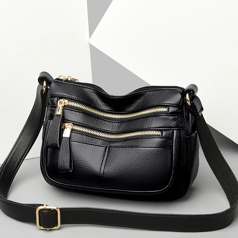 Soft Leather Shoulder Bag Women Casual Messenger Sac A Main Femme