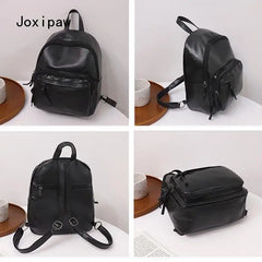 Women's Pu Leather Backpack Large Capacity Casual Travel Bag