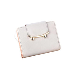 Metal Zipper Cat Ear Short Women's Purse