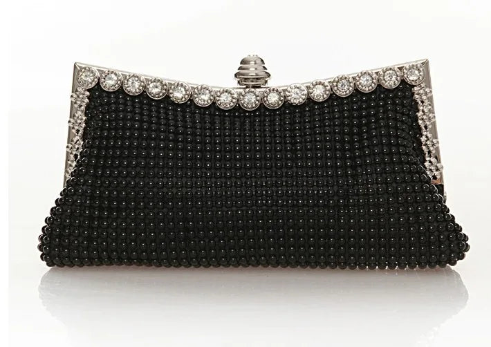 Aluminum Bead Evening Bag with Rhinestone Celebrity Banquet Bags