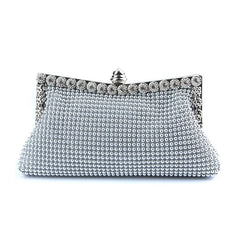 Aluminum Bead Evening Bag with Rhinestone Celebrity Banquet Bags
