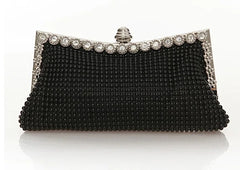 Aluminum Bead Evening Bag with Rhinestone Celebrity Banquet Bags
