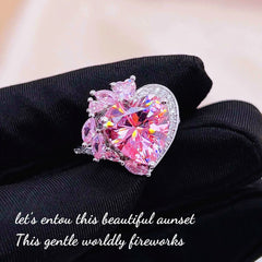 Arrival Pink Crystal Morganite Zirconia Jewelry Set