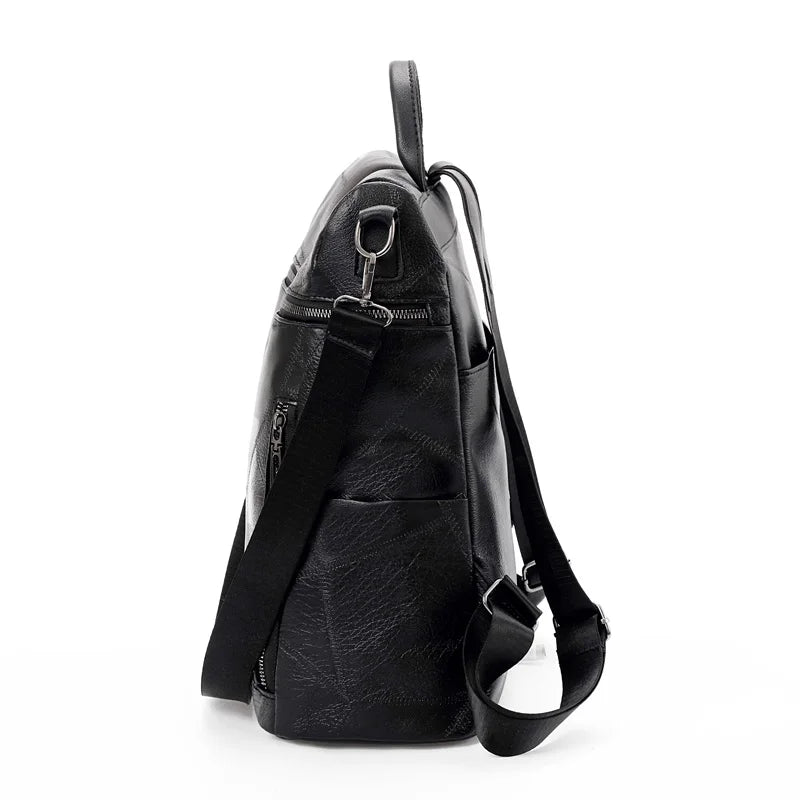 Leather School Bag for Girls High Leisure Travel Shoulder Bag