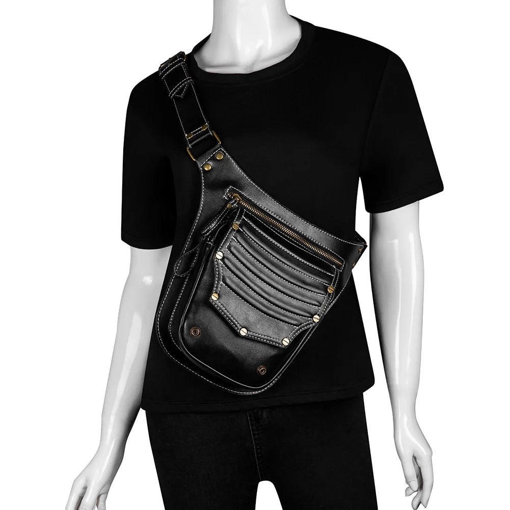 Retro Punk Messenger Bag Outdoor Waist Bag