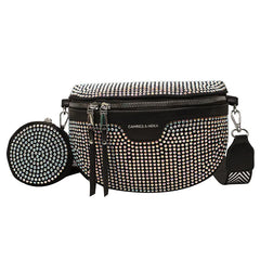 Women's Rhinestone Shoulder Messenger Bag All-match Saddle Tide Rhinestone Bag