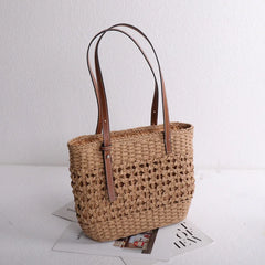 Beach Woven Bag One Shoulder Women's Bag Woven Straw Bag