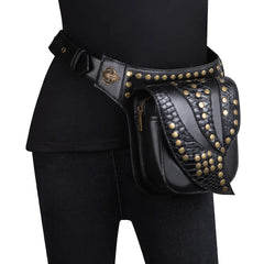 Punk Rivet Waist Bag Retro Tactical Chest Bag Women