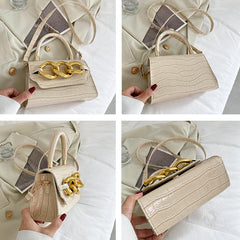 Soft Shoulder Bags Chain Crossbody Bag PU Leather Handbags